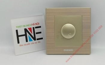 Dimmer dùng cho đèn và mặt viền nhôm vàng xước Edenki Luxury