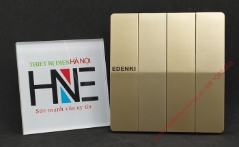 Công tắc bốn hạt một chiều Edenki Elegant Gold