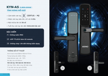 Khóa cửa điện tử KEINO KYN-A5 có giá thấp hơn 6 triệu